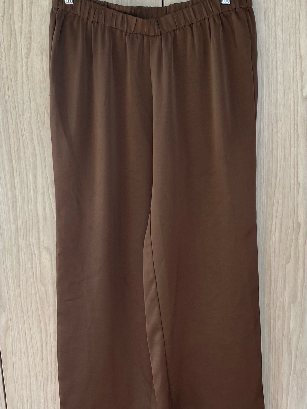 Mod Ref Brown Elastic-Waist Wide Leg Pants